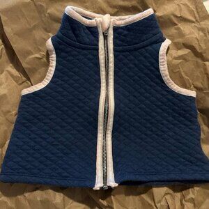Tucker Tate Toddler Boys/Girls Blue Vest Size 6 M Full Zip Cotton